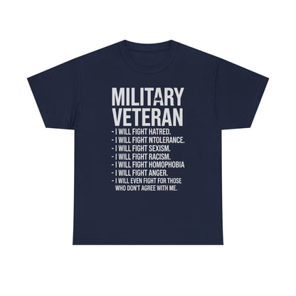Military Veterans Against Trump 2025 Fight USA Election T-Shirt