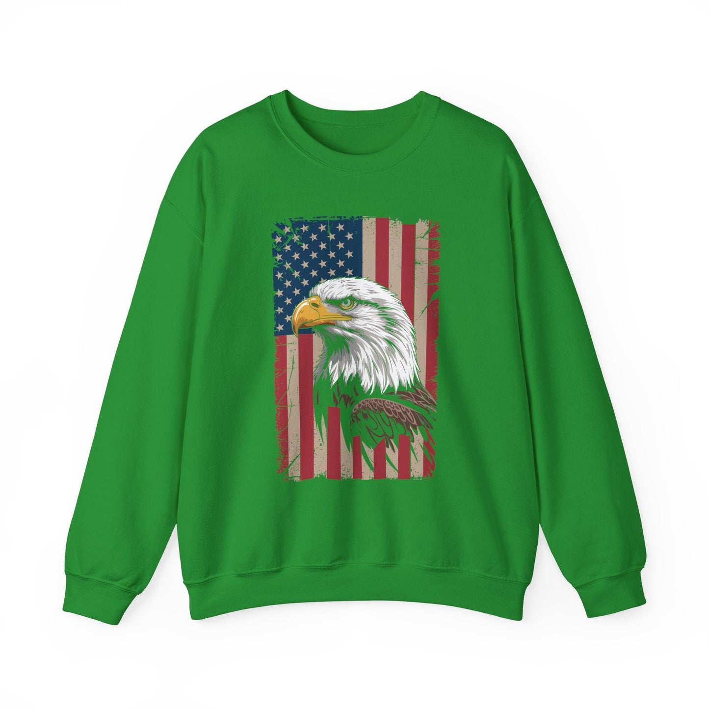 American Flag Bald Eagle Patriotic Red White Blue Sweatshirt