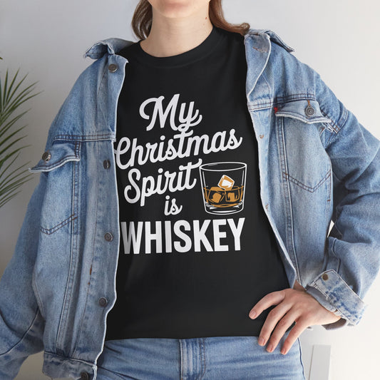Funny Christmas Drinking Shirt Whiskey Liquor Drinker Saying T-Shirt
