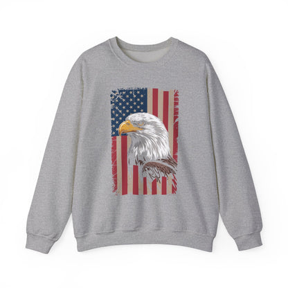 American Flag Bald Eagle Patriotic Red White Blue Sweatshirt