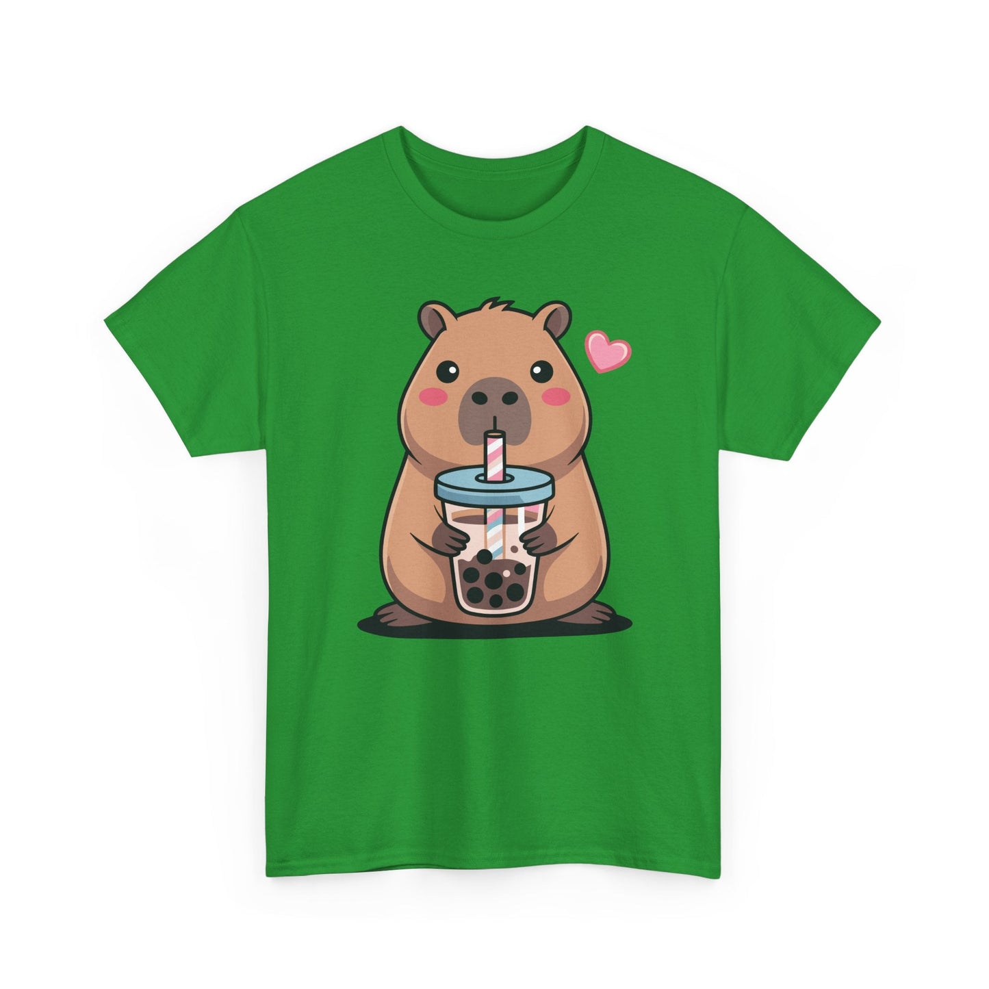 Cute Capybara Kawaii Anime Drinking Bubble Tea Lover Girls T-Shirt