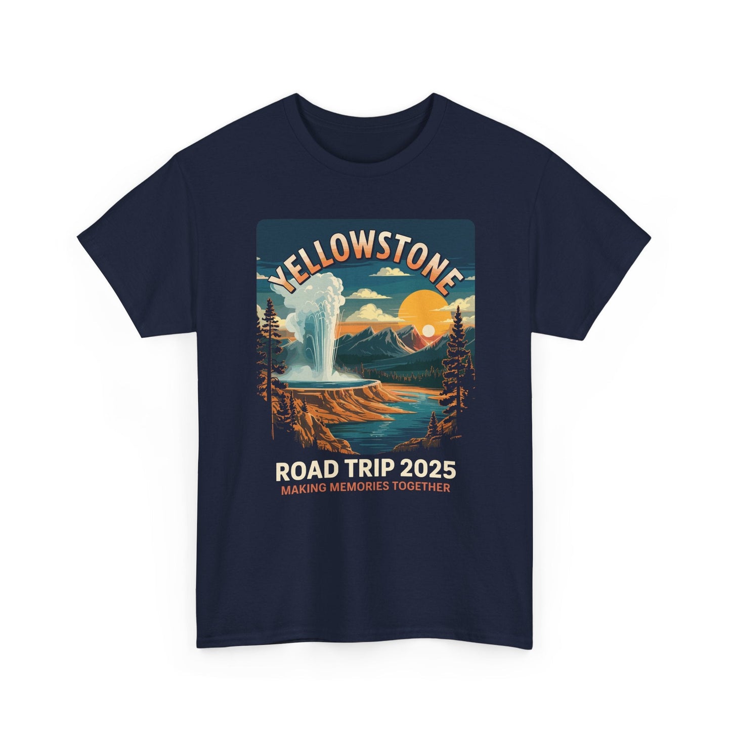 Yellowstone Family Road Trip 2025 National Park Outdoor T-Shirt
