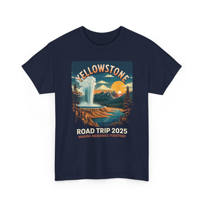 Yellowstone Family Road Trip 2025 National Park Outdoor T-Shirt