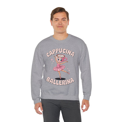 Funny Ballerina Cappuccina Coffee Dance Lovers Italian Meme Sweatshirt