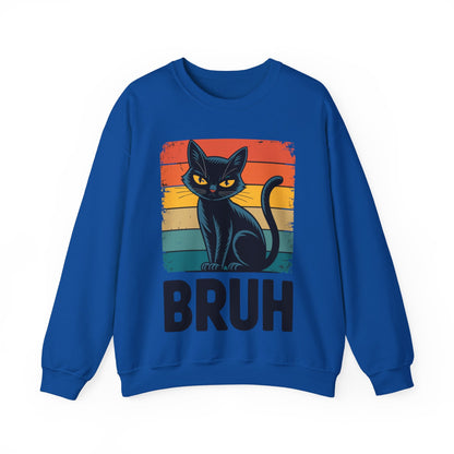 Funny Cat Bruh For Teens Boys Girls Men Women Meme Graphic Sweatshirt