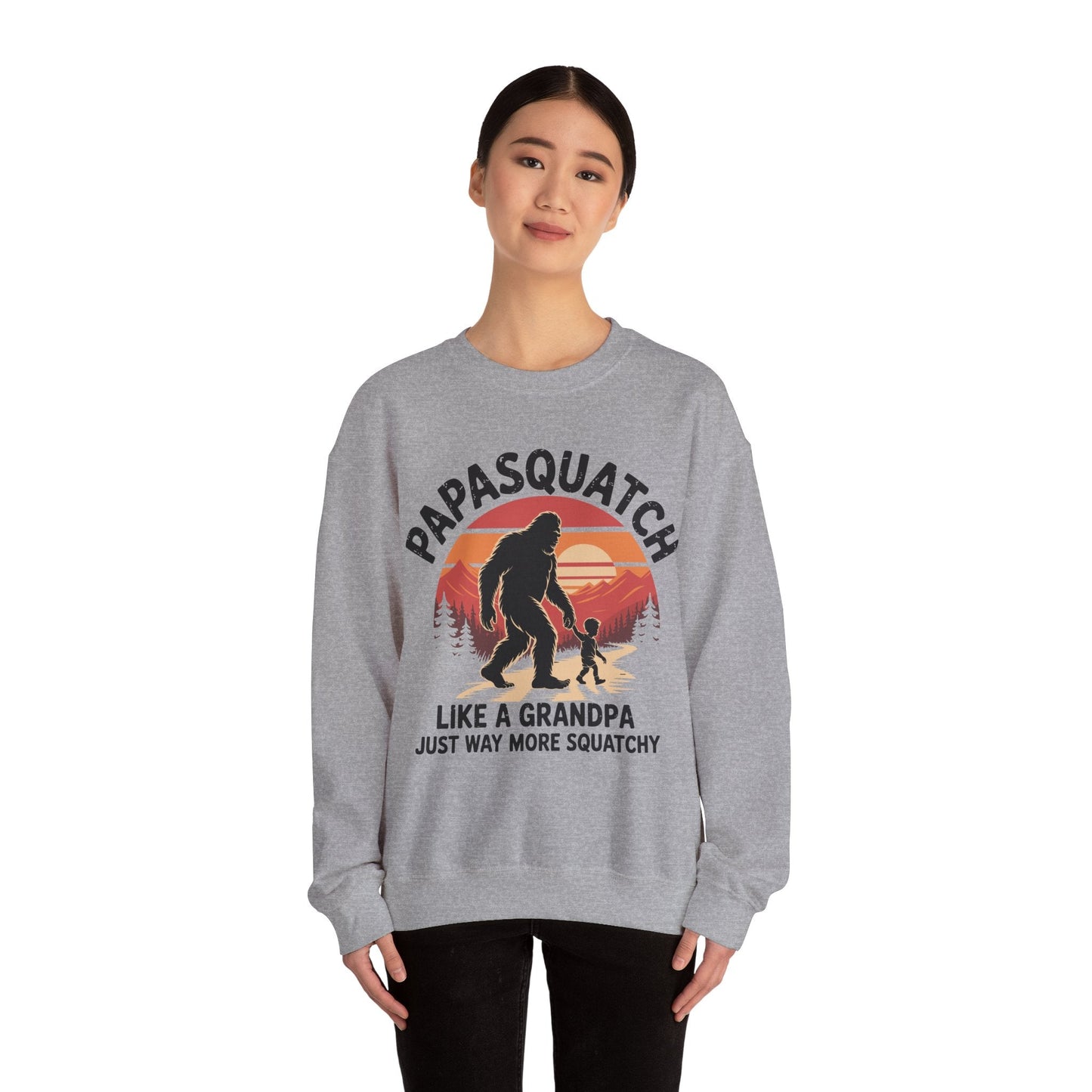 Retro Papa Squatch Like A Grandpa Funny Bigfoot Sasquatchy Sweatshirt