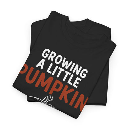Growing A Little Pumpkin Fall Thanksgiving Baby Bump Wife T-Shirt