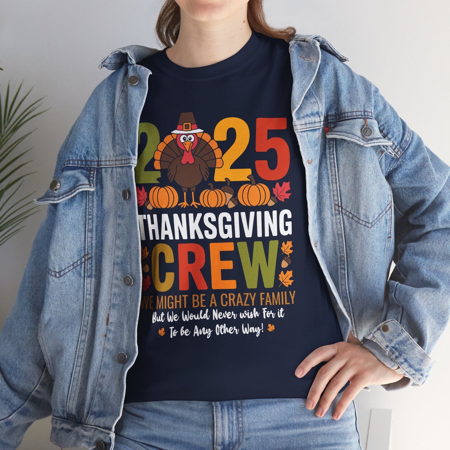 Family Thanksgiving 2025 Thanksgiving Crew Turkey Matching T-Shirt