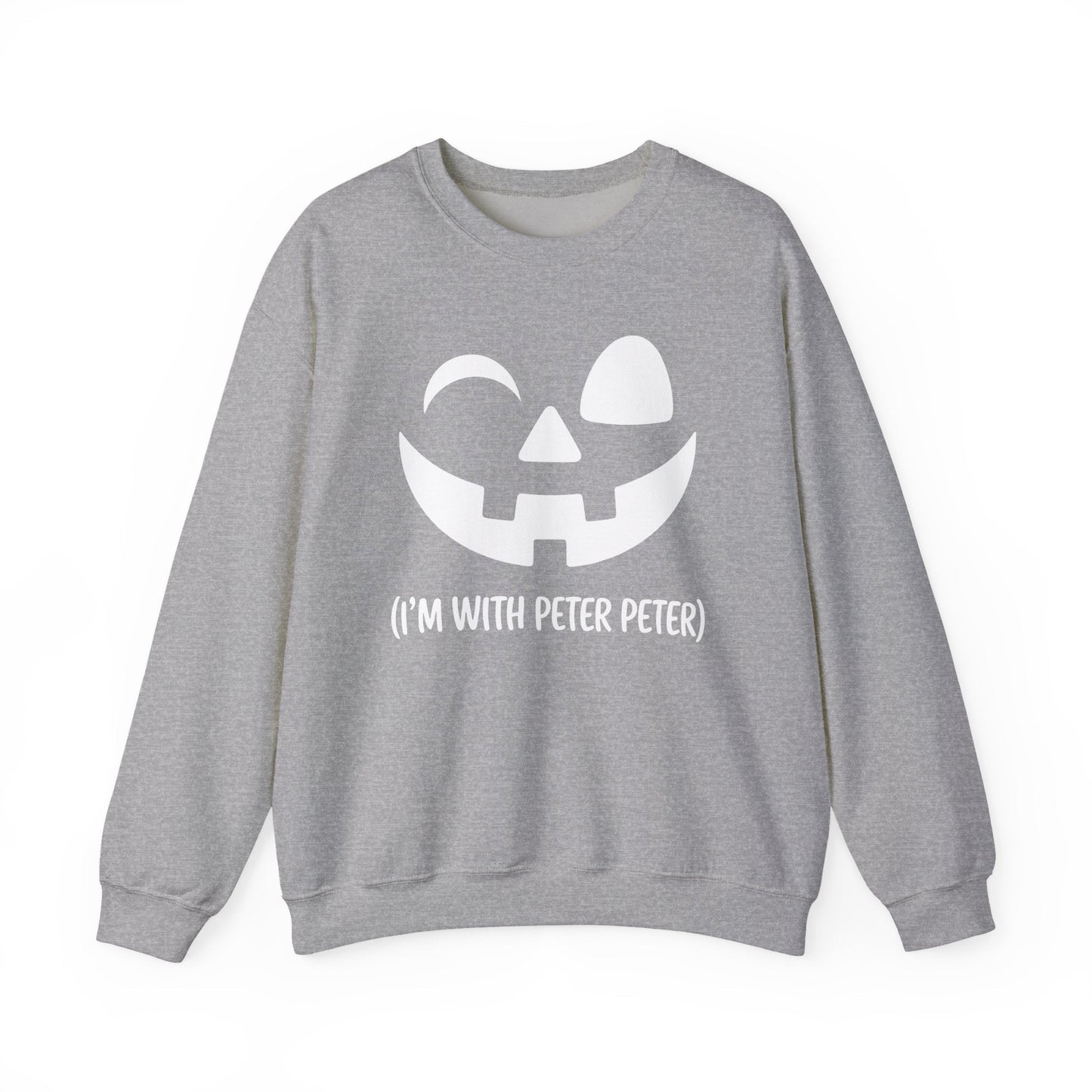 Im With Peter Couple Halloween Adult Eater Pumpkin Sweatshirt