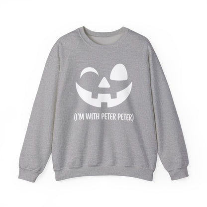 Im With Peter Couple Halloween Adult Eater Pumpkin Sweatshirt
