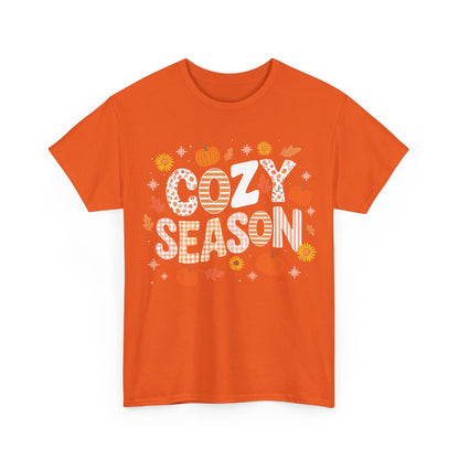 Cozy Season Autumn Fall Vibes Halloween Thanksgiving Pumpkin T-Shirt