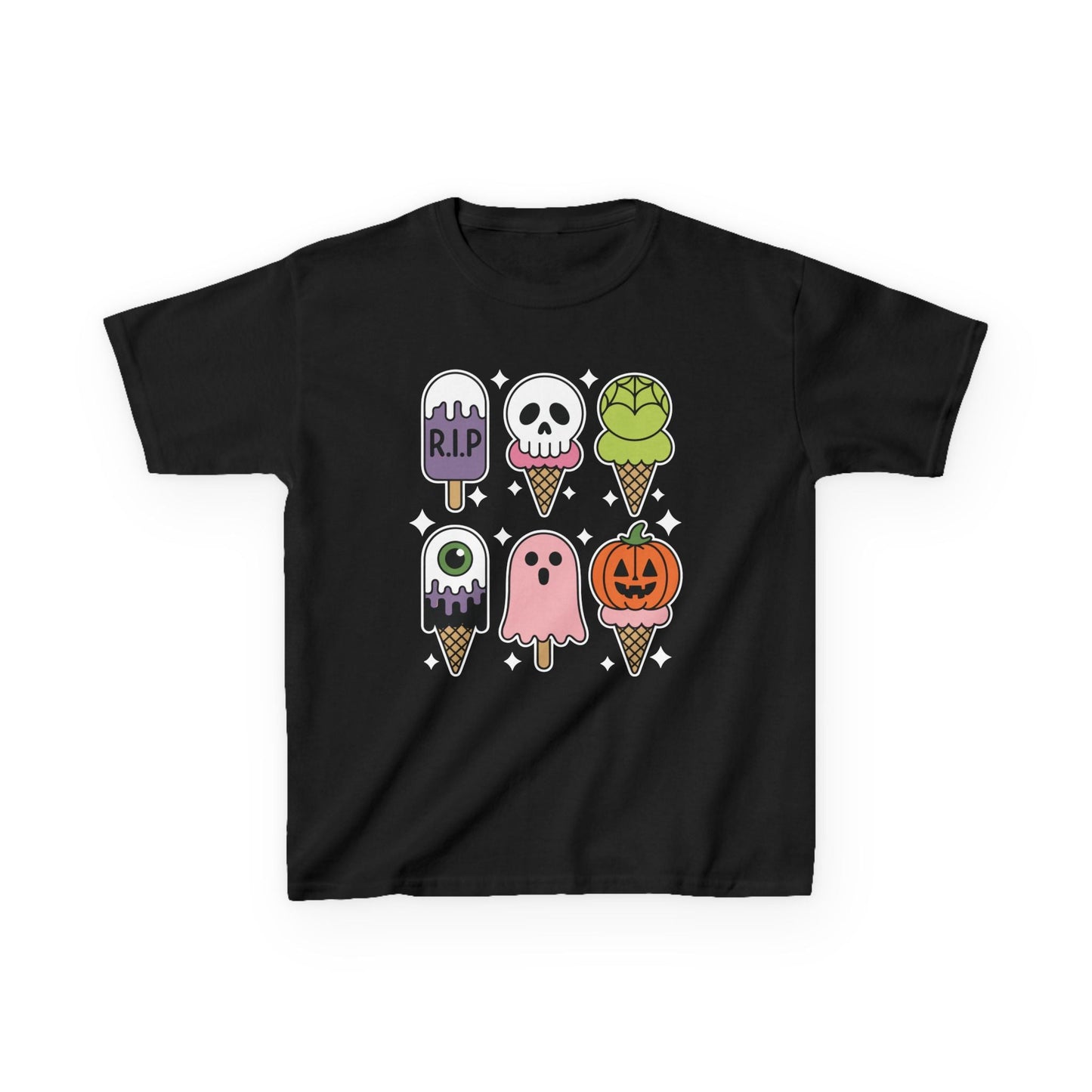 Horror Movie Summer Popsicle Halloween Ice Cream Summer-ween T-Shirt For Kids