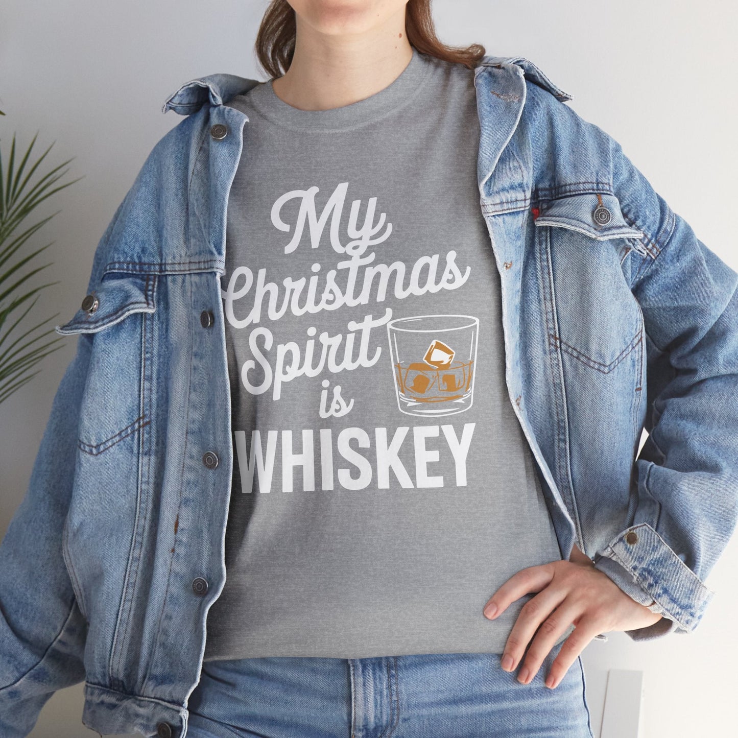 Funny Christmas Drinking Shirt Whiskey Liquor Drinker Saying T-Shirt
