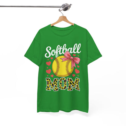 Softball Mom Headband Leopard Softball Ball Mothers Day Mama T-Shirt