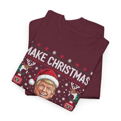 Funny Trump Make Christmas Great Again Xmas Pajamas Ugly T-Shirt