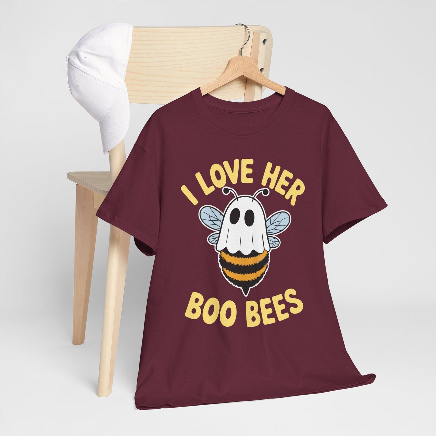 I Love Her Boo Bees Couples Halloween Adult Costume His Men T-Shirt