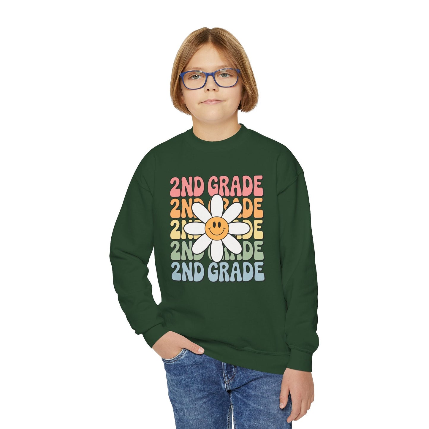 Groovy 2nd Grade Back To School First Day of Second Grade Sweatshirt