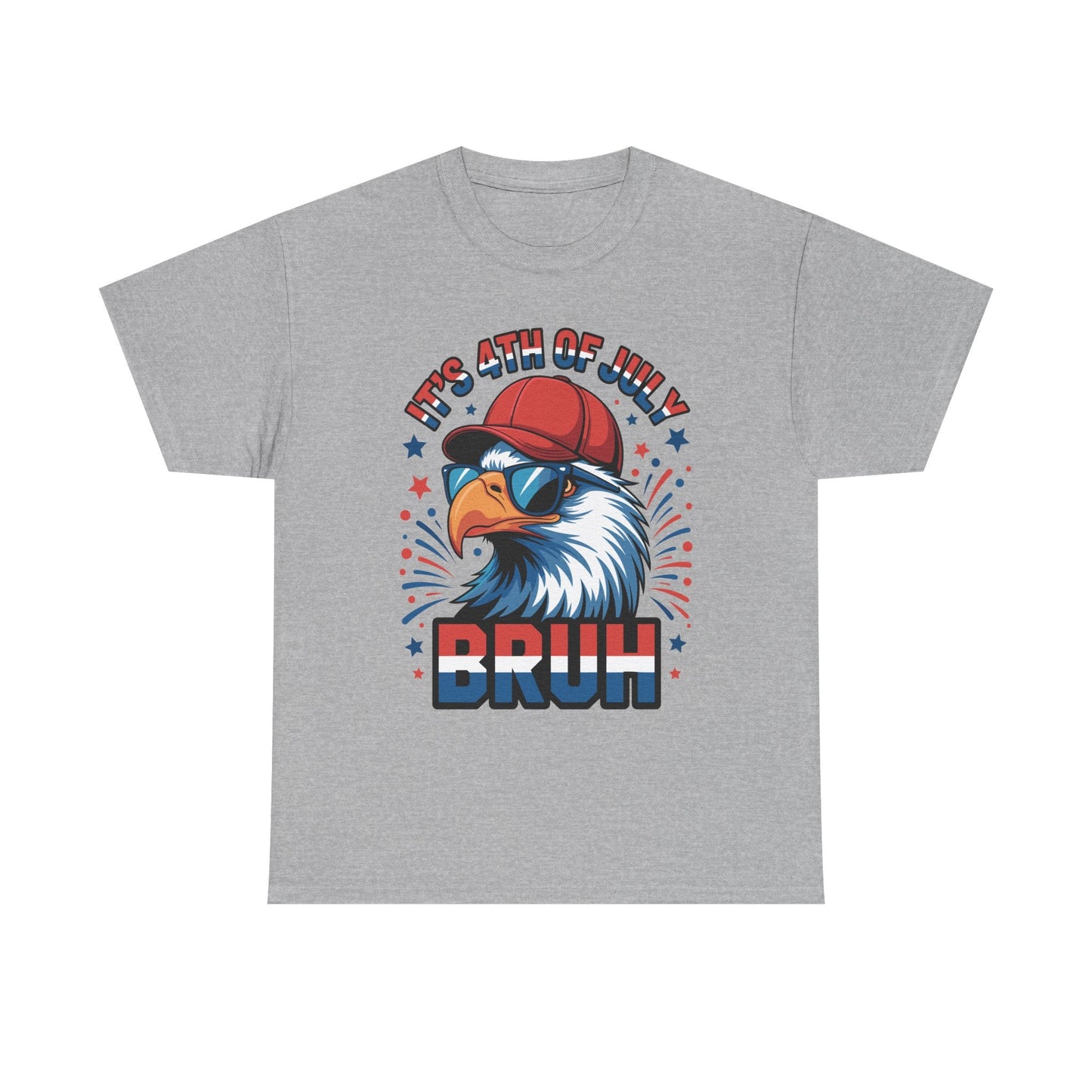Bruh 4th Of July Boys Kids Fourth Of July Bald Eagle T-Shirt