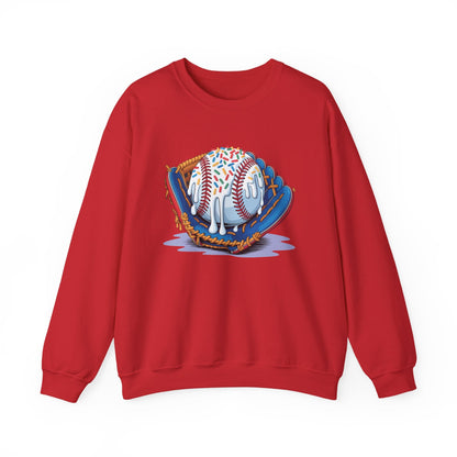 Baseball Drip Ice Cream Sprinkles Baseball Glove Sweatshirt