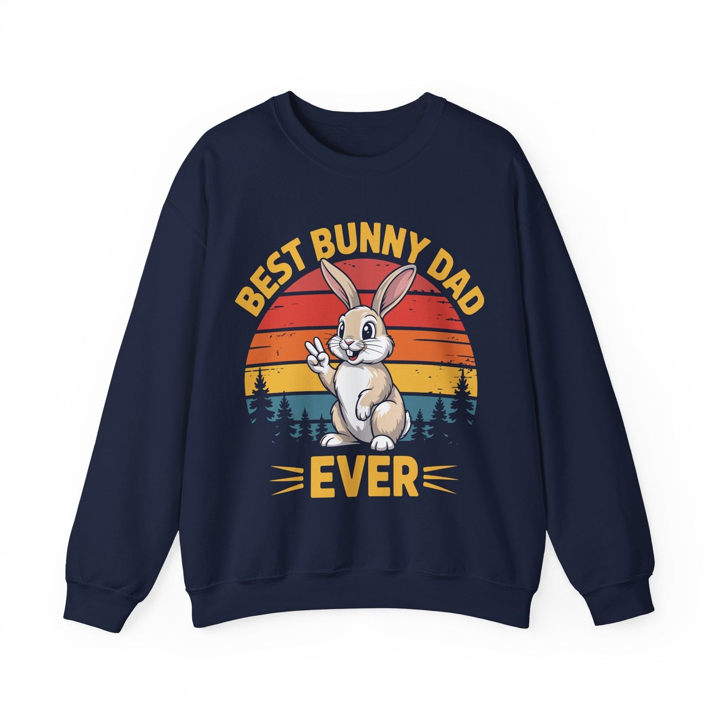 Best Bunny Dad Ever Funny Rabbit Lover Dad Gift Sweatshirt for Pet Owners