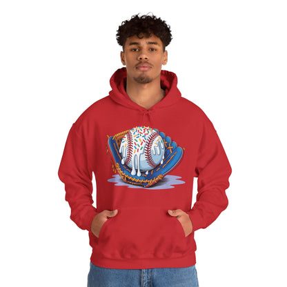 Baseball Drip Ice Cream Sprinkles Baseball Glove Hoodie