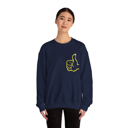 Funny Thumbs Up Emoji Graphic Positive Vibes Sweatshirt