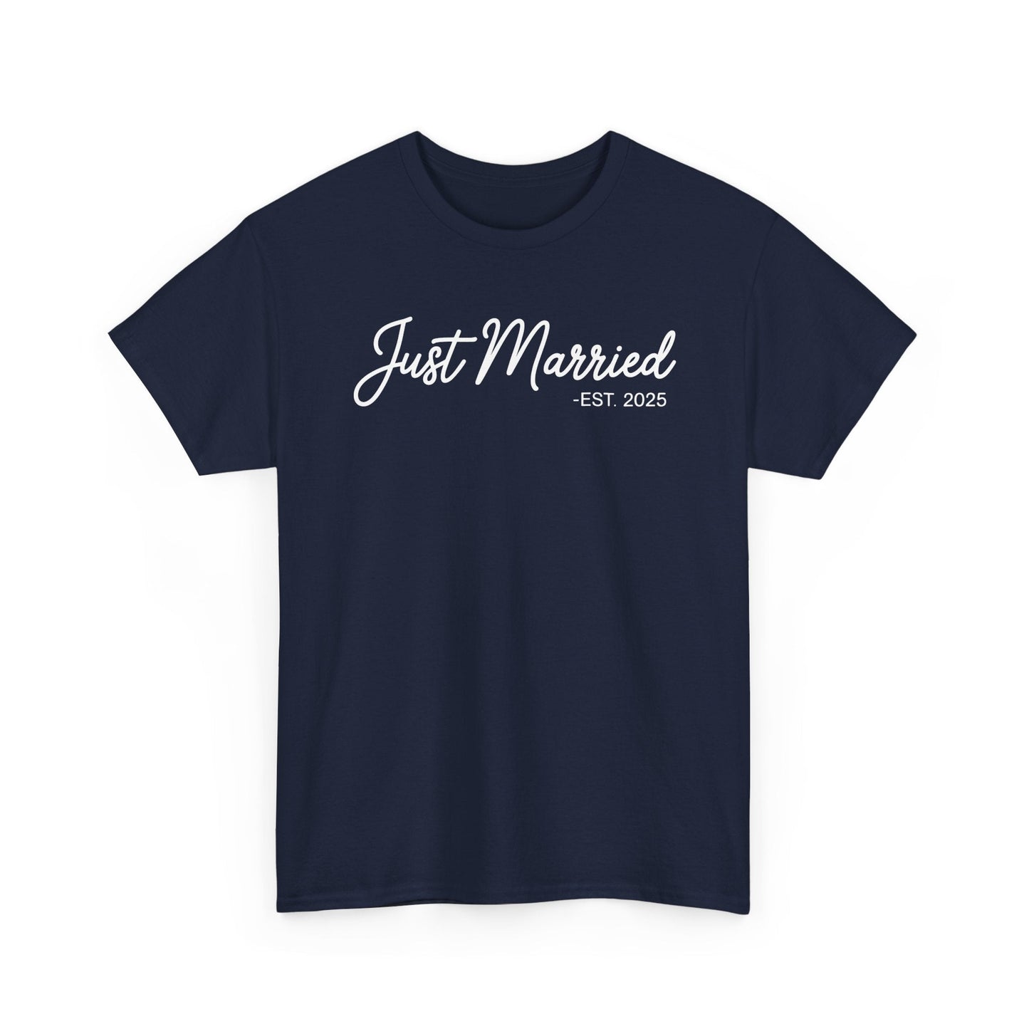 Just Married 2025 Honeymoon Wedding Couples Fiancee T-Shirt