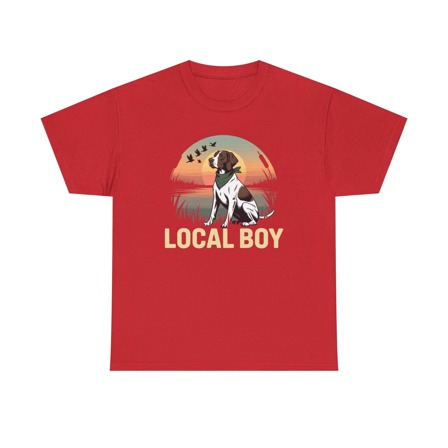 Local Boy Hunting Dog Vintage Sunset Hunting Season T-Shirt