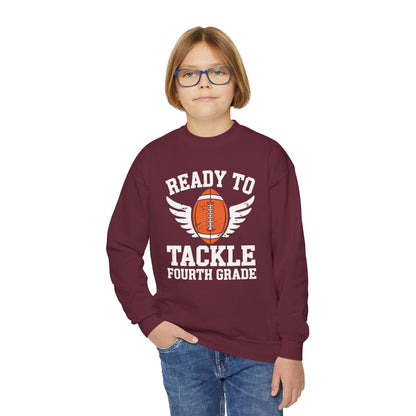 Ready To Tackle Fourth Grade Back To School Football Sweatshirt