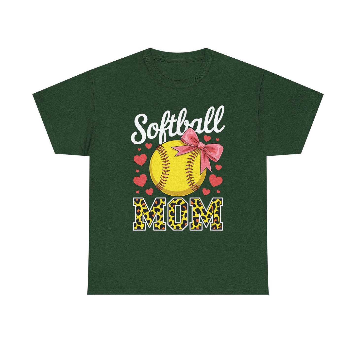 Softball Mom Headband Leopard Softball Ball Mothers Day Mama T-Shirt