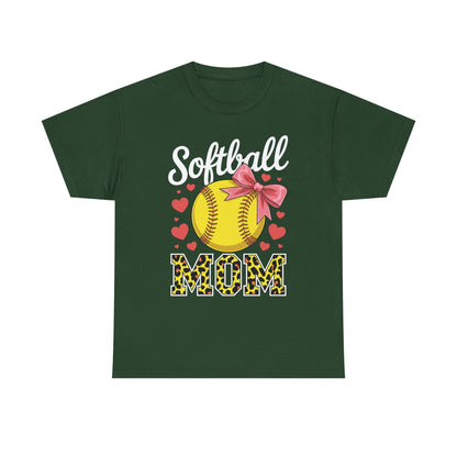 Softball Mom Headband Leopard Softball Ball Mothers Day Mama T-Shirt