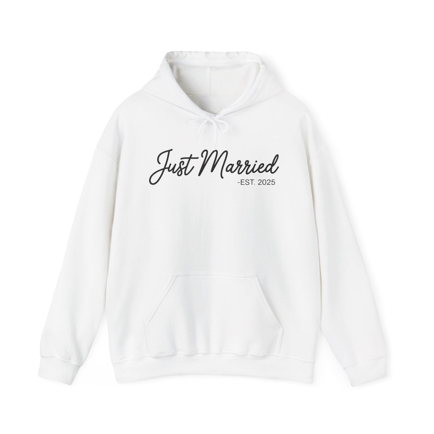 Just Married 2025 Honeymoon Wedding Couples Fiancee Hoodie