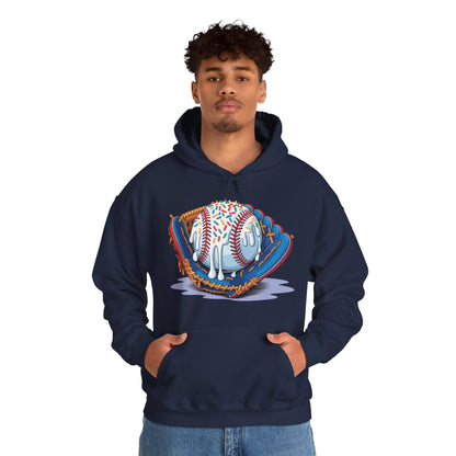 Baseball Drip Ice Cream Sprinkles Baseball Glove Hoodie