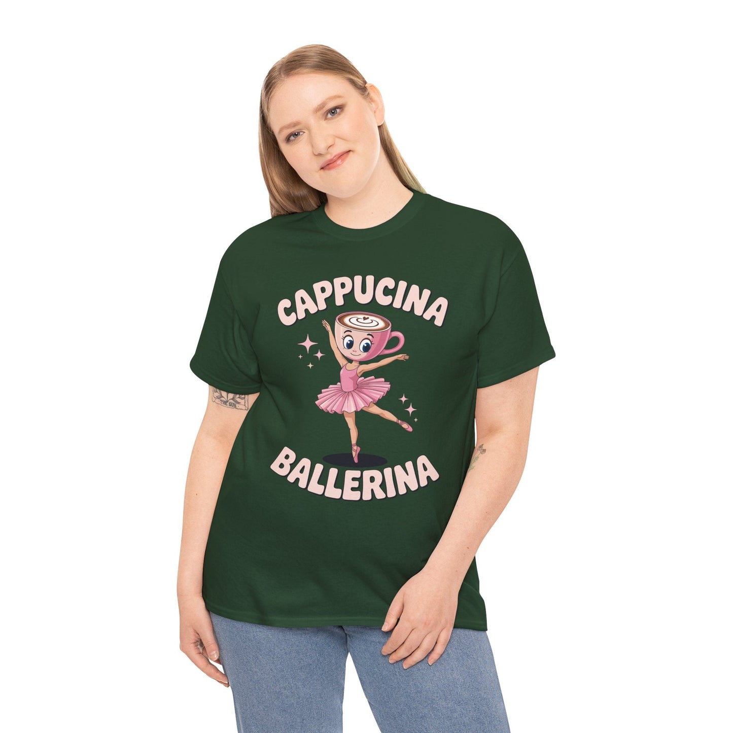 Funny Ballerina Cappuccina Coffee Dance Lovers Italian Meme T-Shirt