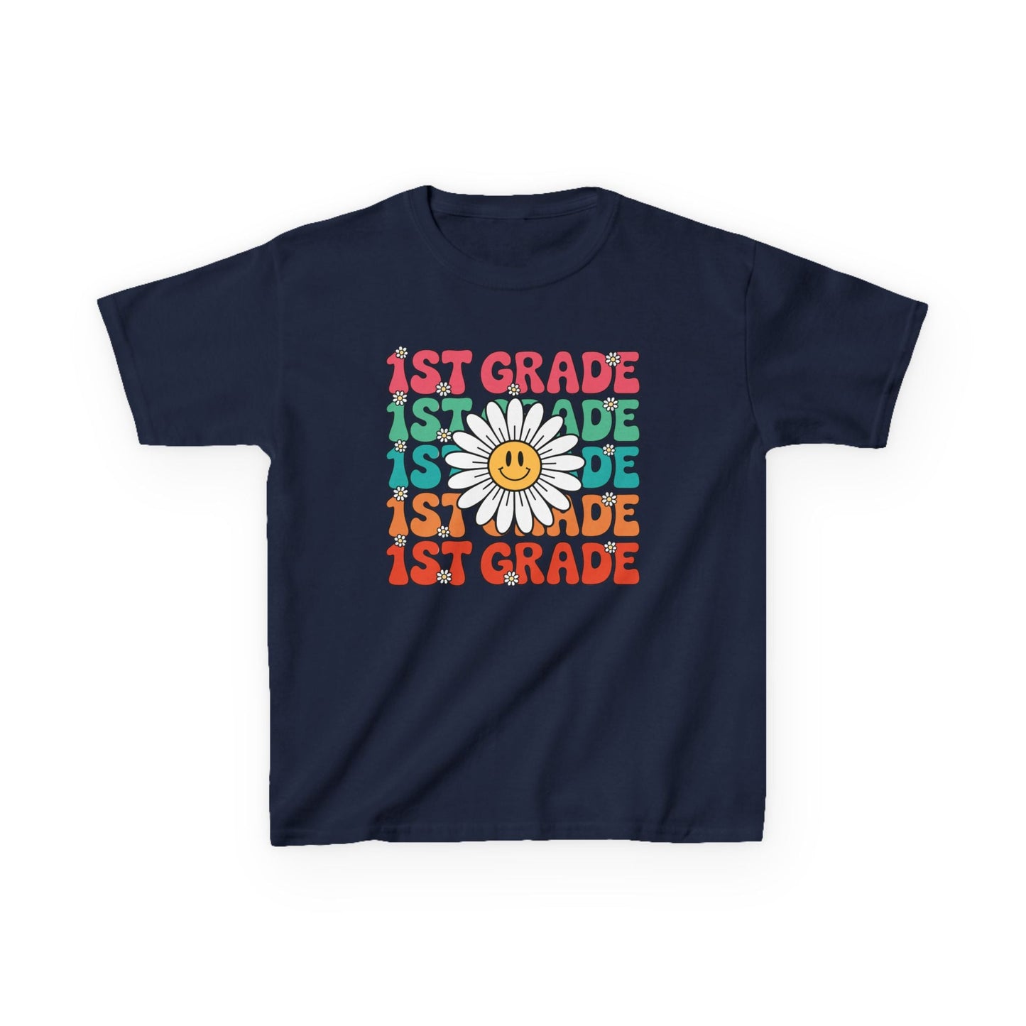Groovy 1st Grade Back To School First Day of First Grade T-Shirt