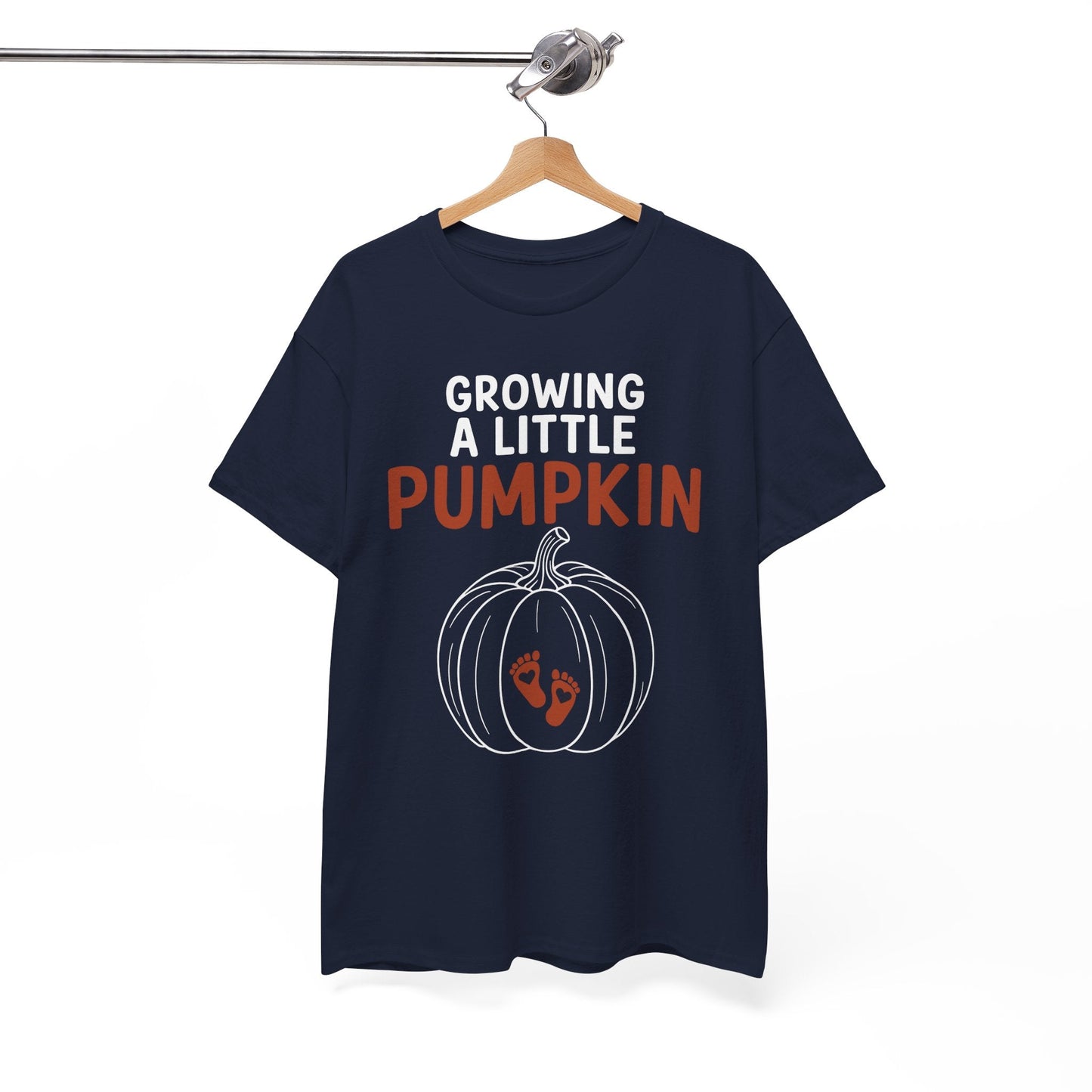 Growing A Little Pumpkin Fall Thanksgiving Baby Bump Wife T-Shirt