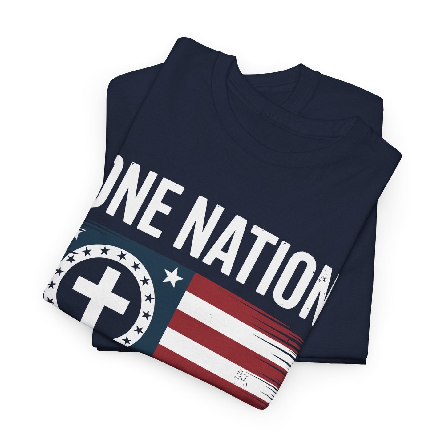 One Nation Under God Flag 4th Of July Patriotic Christian T-Shirt
