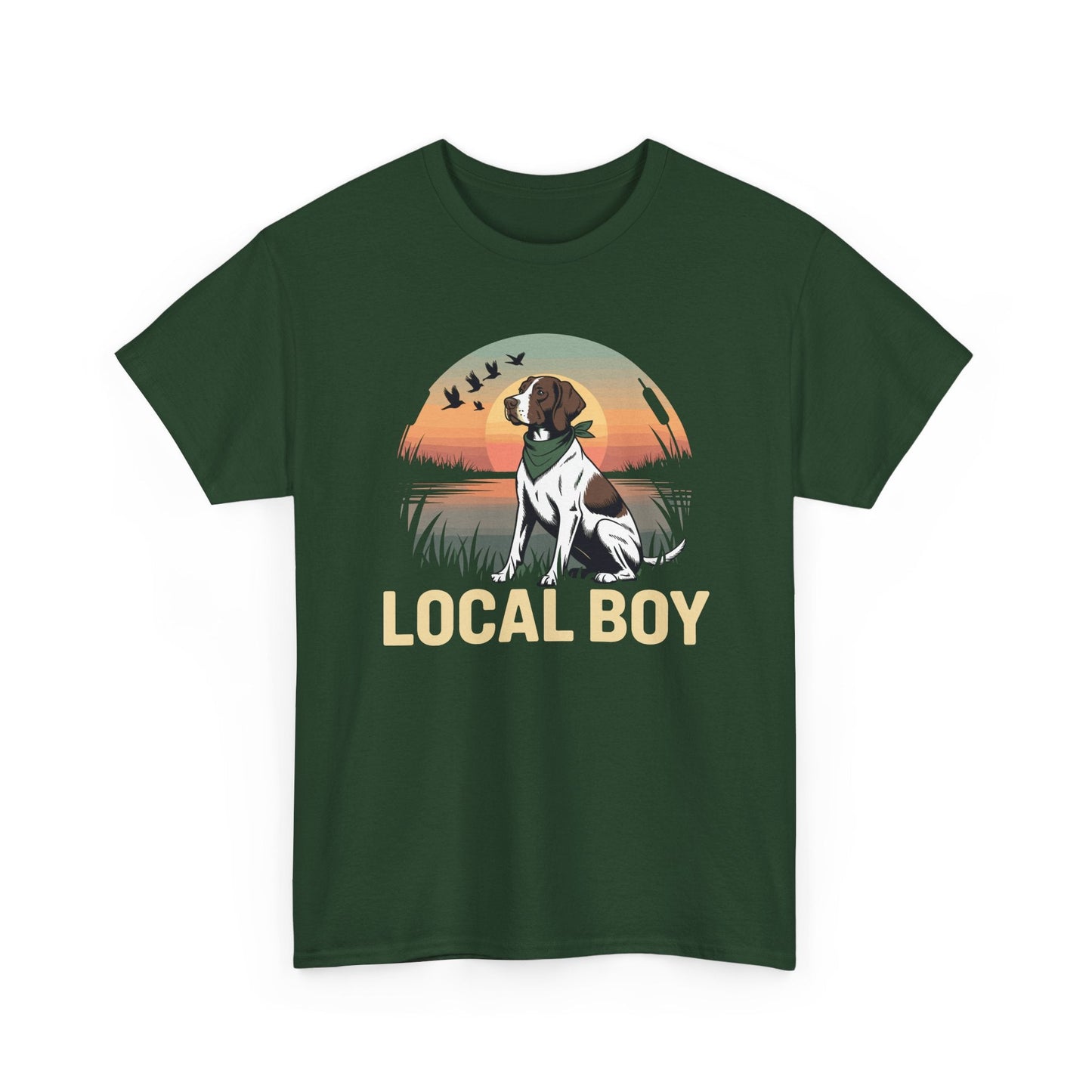 Local Boy Hunting Dog Vintage Sunset Hunting Season T-Shirt