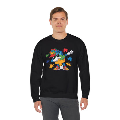 Dabbing Puzzle Autism Awareness Sweatshirt