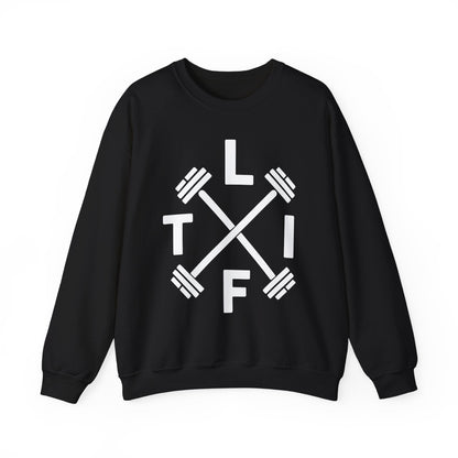 LIFT Weightlifting Fitness Barbells Crossed Circle Sweatshirt