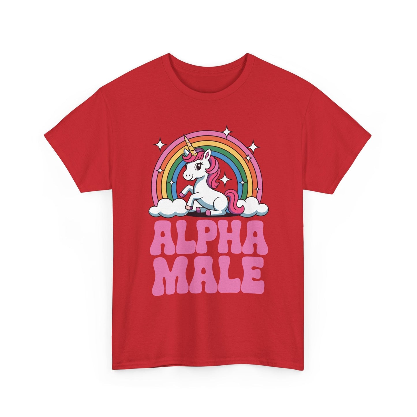 Funny Alpha Male Unicorn Sarcastic Ironic Weird Y2K Humor T-Shirt