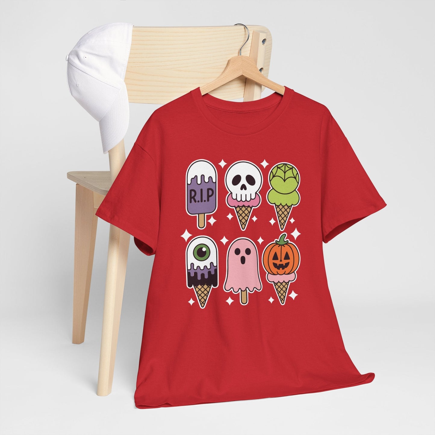 Horror Movie Summer Popsicle Halloween Ice Cream Summer-ween T-Shirt for Men Women