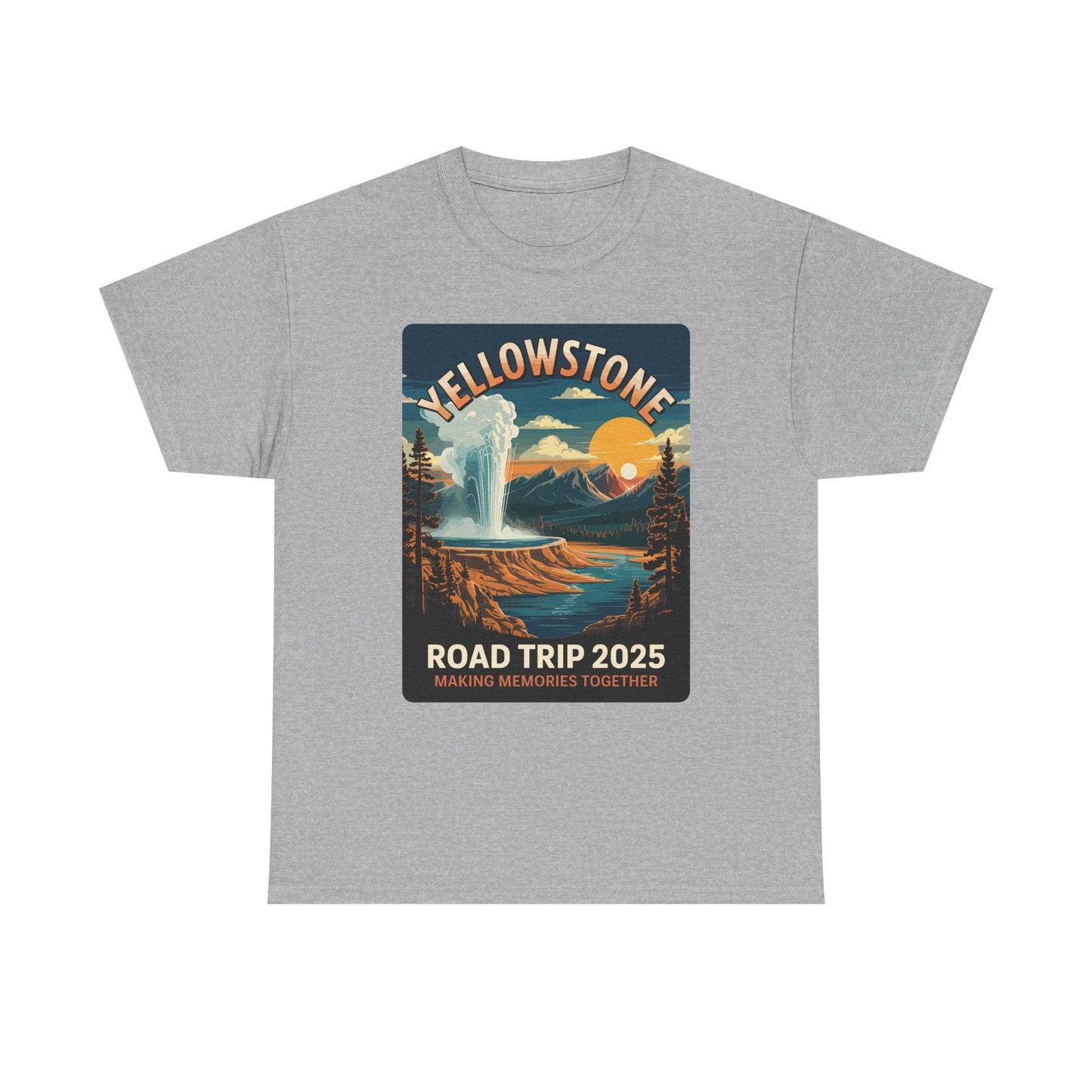 Yellowstone Family Road Trip 2025 National Park Outdoor T-Shirt