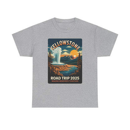 Yellowstone Family Road Trip 2025 National Park Outdoor T-Shirt