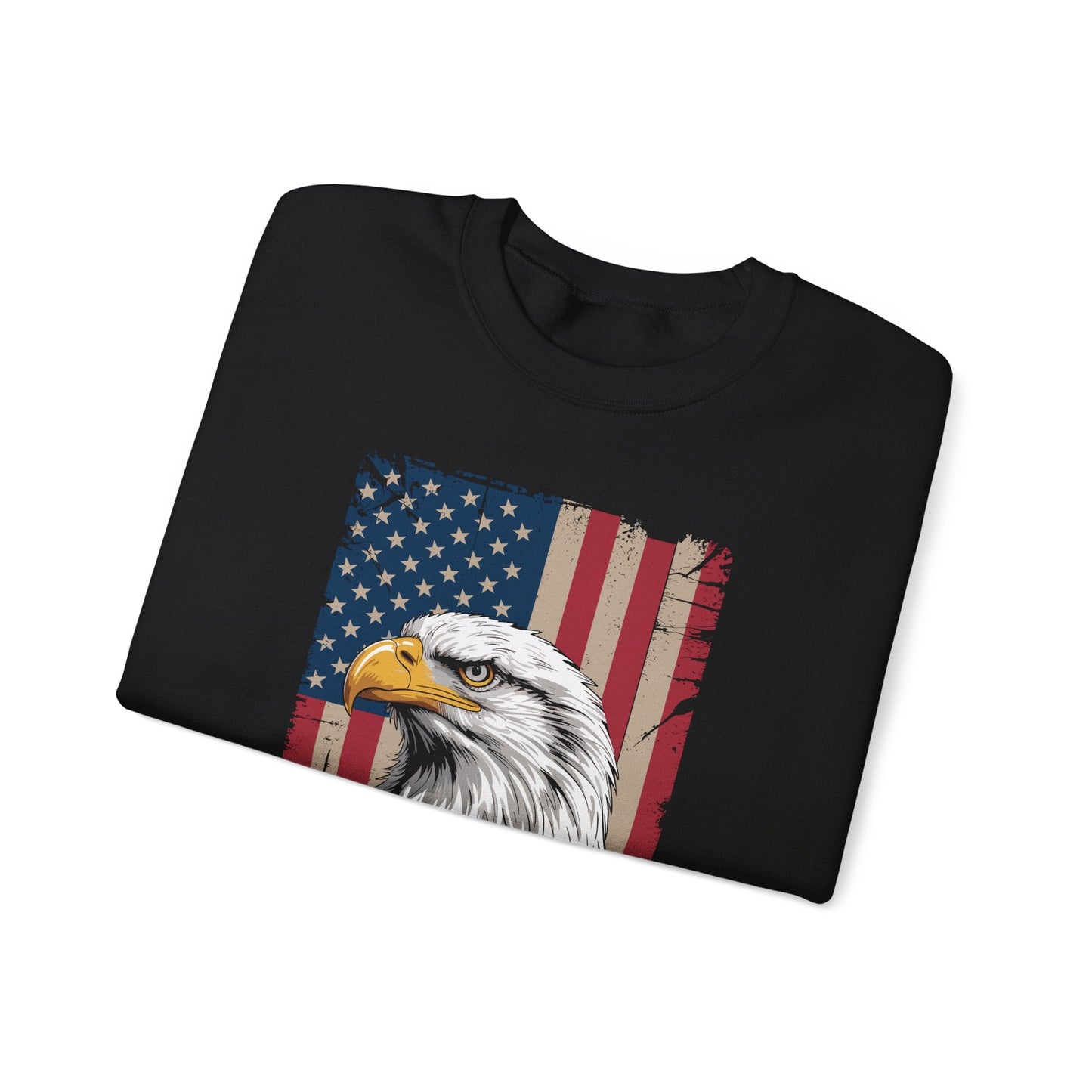 American Flag Bald Eagle Patriotic Red White Blue Sweatshirt