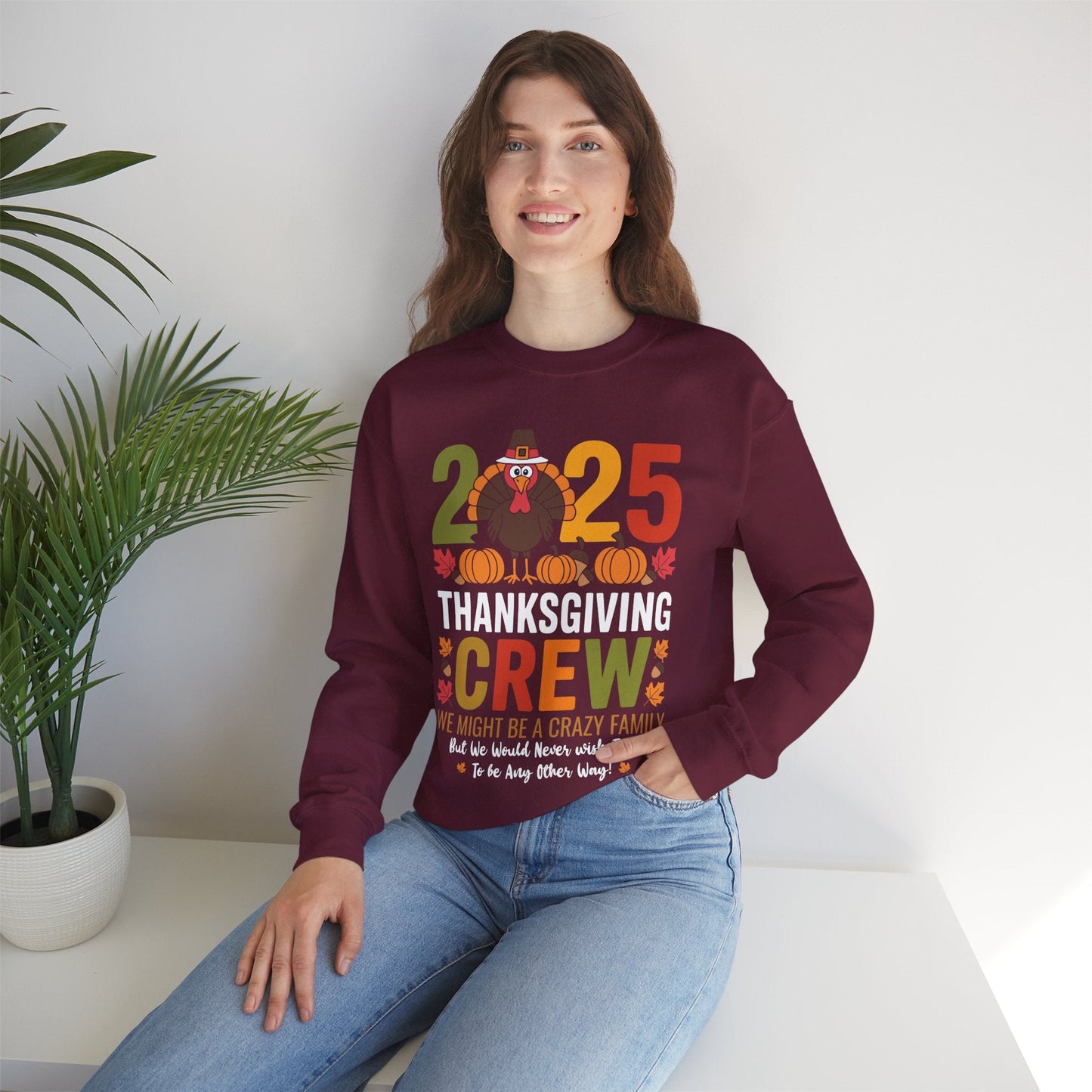 Family Thanksgiving 2025 Thanksgiving Crew Turkey Matching Sweatshirt