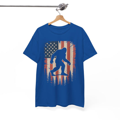 Bigfoot 4th of July Shirt American USA Flag Patriotic T-Shirt