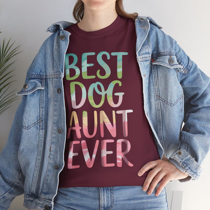 Best Dog Aunt Ever Shirt Women Dog Lover Auntie Mothers Day T-Shirt