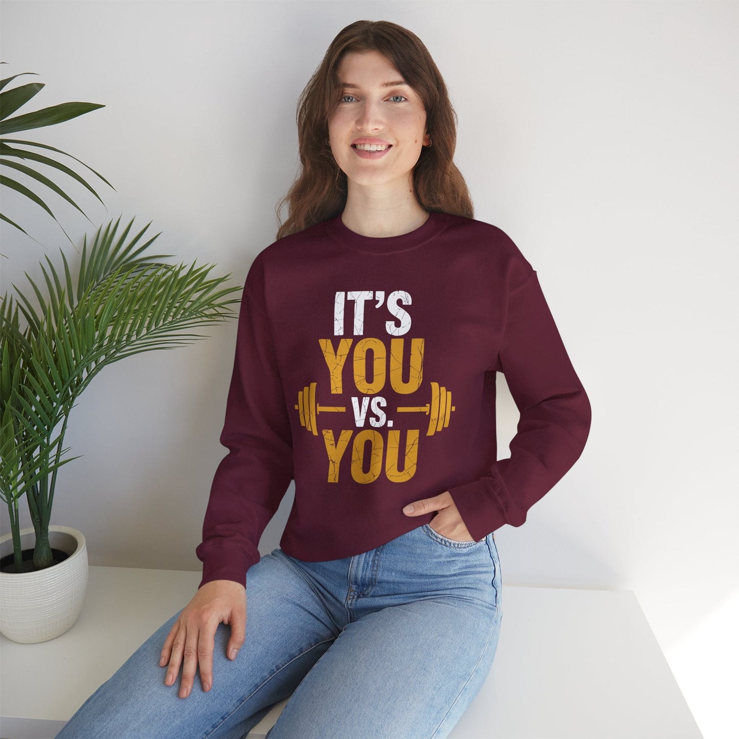 Its You Vs You Workout Gym Workout Motivation Fitness Men Women Sweatshirt