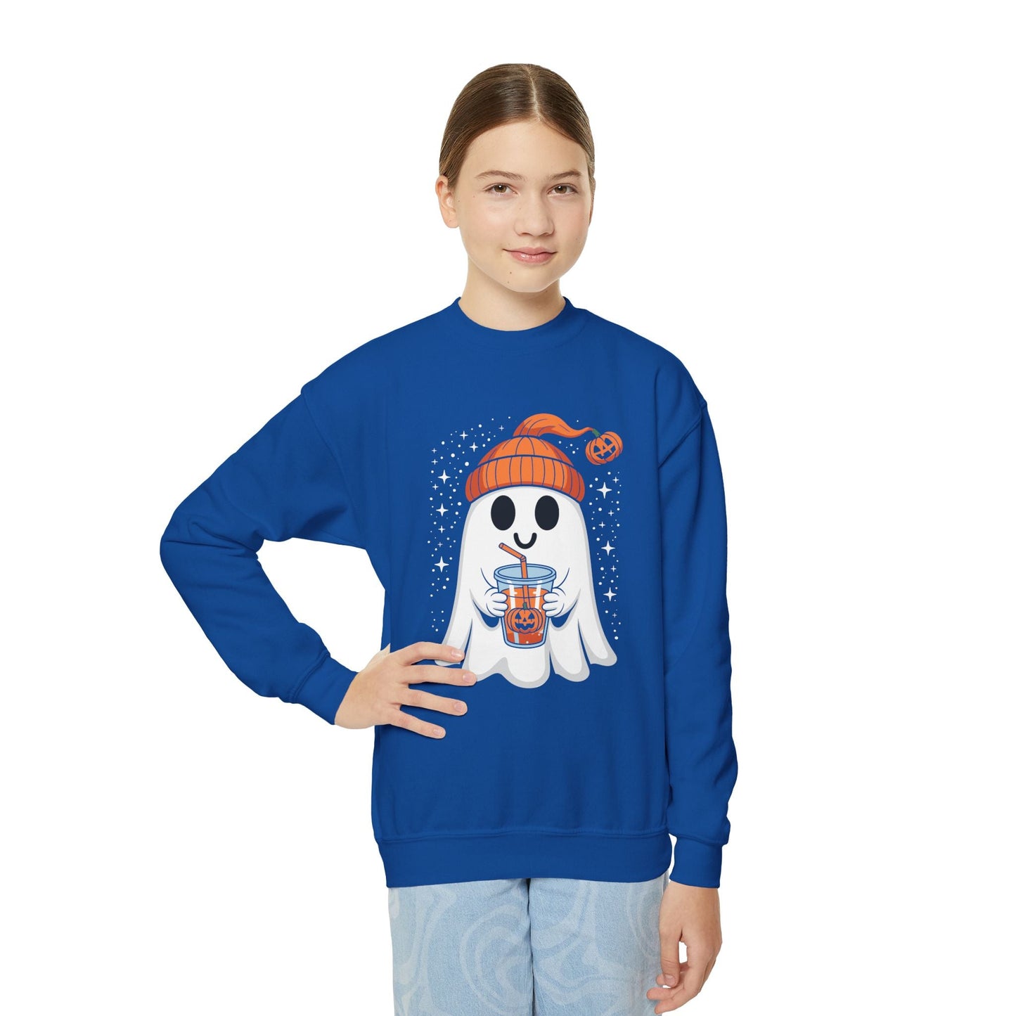 Halloween for Kids Cute Fall Ghost Sweatshirt